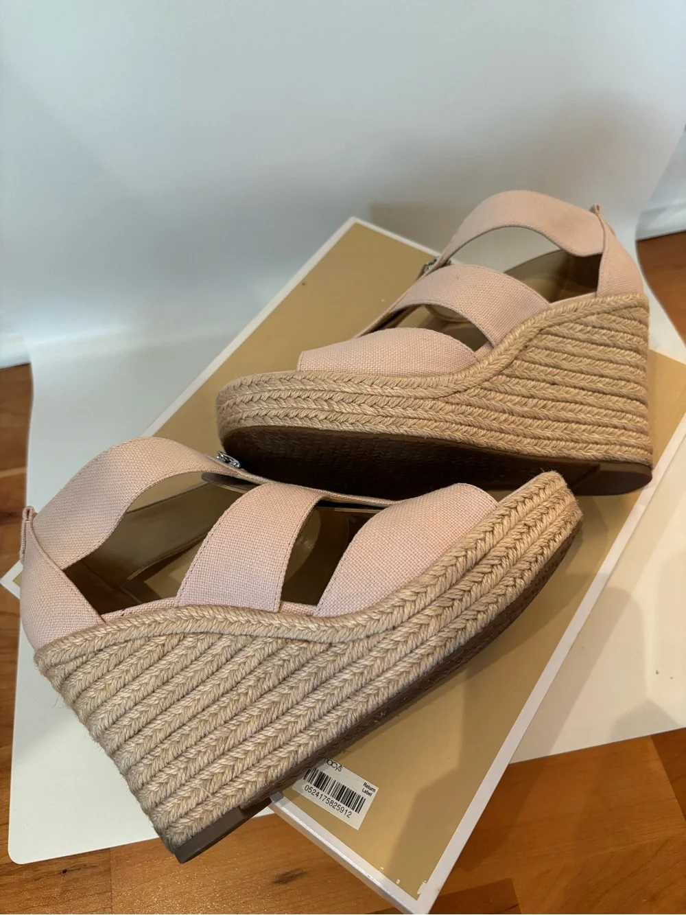 MICHAEL Michael Kors Blush Pink Strappy Wedge Sandals